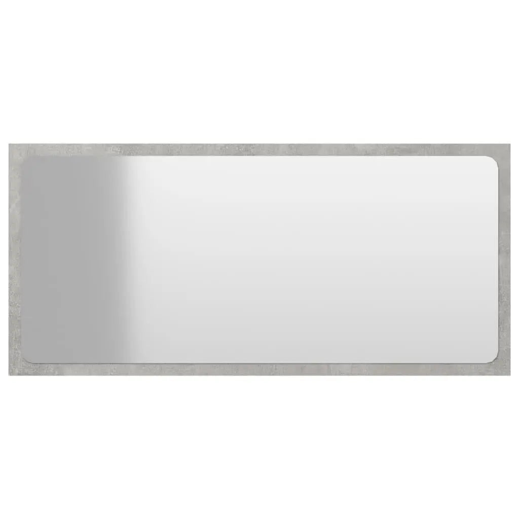 Bathroom Mirror Concrete Gray 31.5"x0.6"x14.6" Engineered Wood at Set Shop and Smile