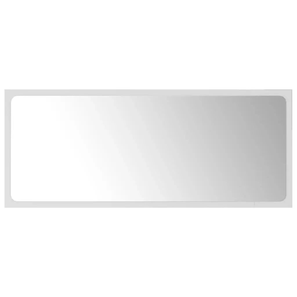 Bathroom Mirror White 35.4"x0.6"x14.6" Engineered Wood at Set Shop and Smile