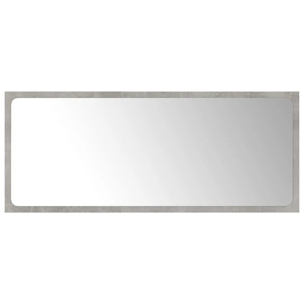 Bathroom Mirror Concrete Gray 35.4"x0.6"x14.6" Engineered Wood at Set Shop and Smile