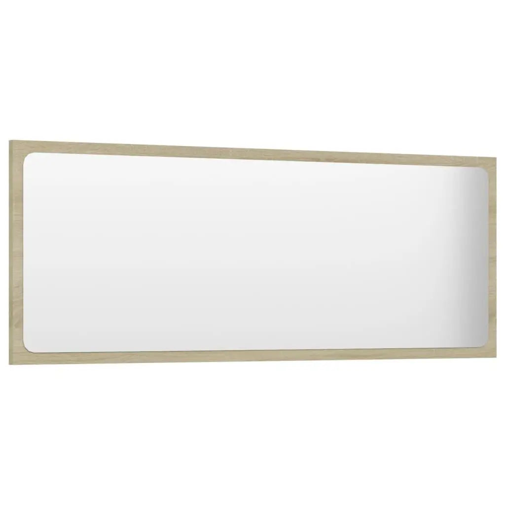 Bathroom Mirror Sonoma Oak 39.4"x0.6"x14.6" Engineered Wood at Set Shop and Smile