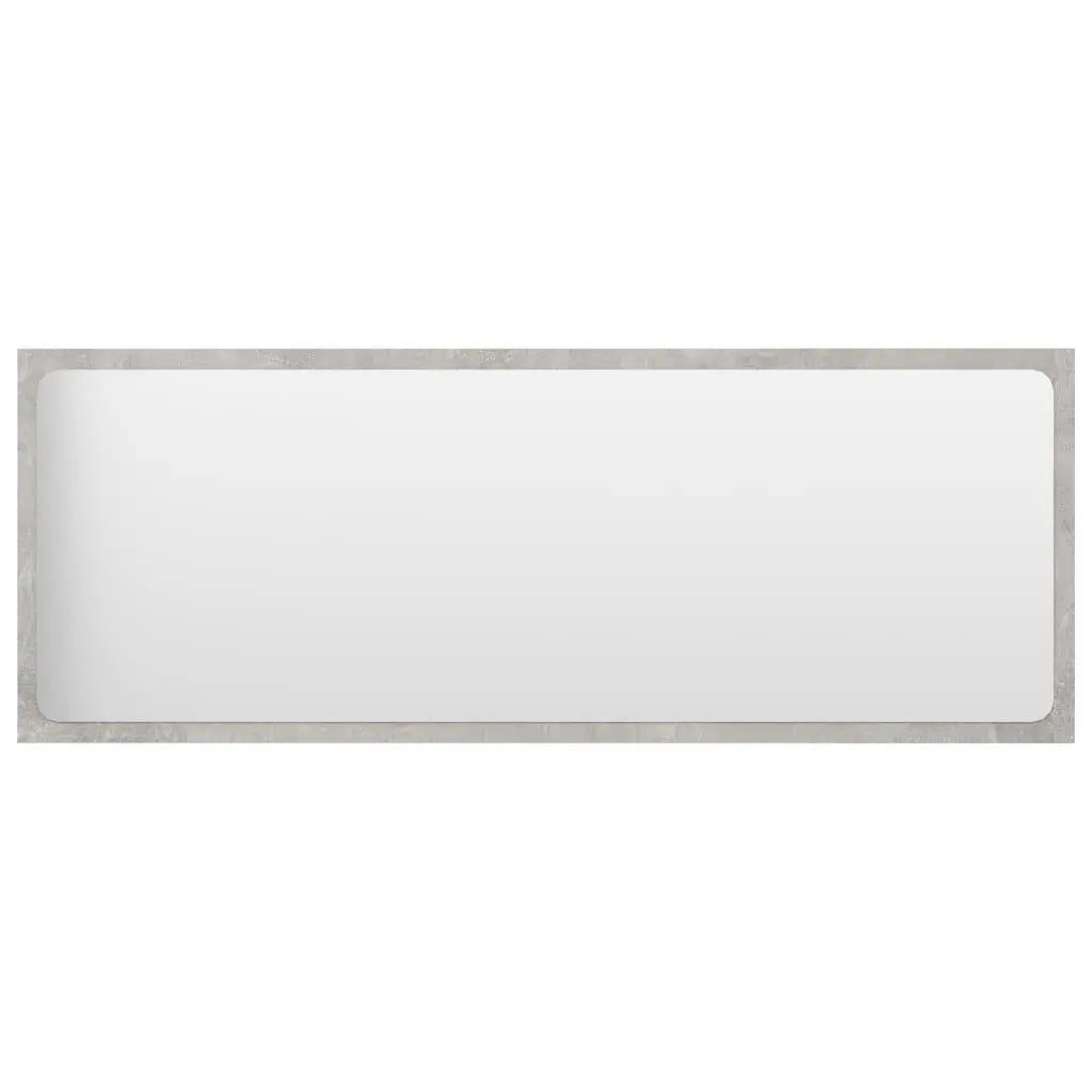Bathroom Mirror Concrete Gray 39.4"x0.6"x14.6" Engineered Wood at Set Shop and Smile