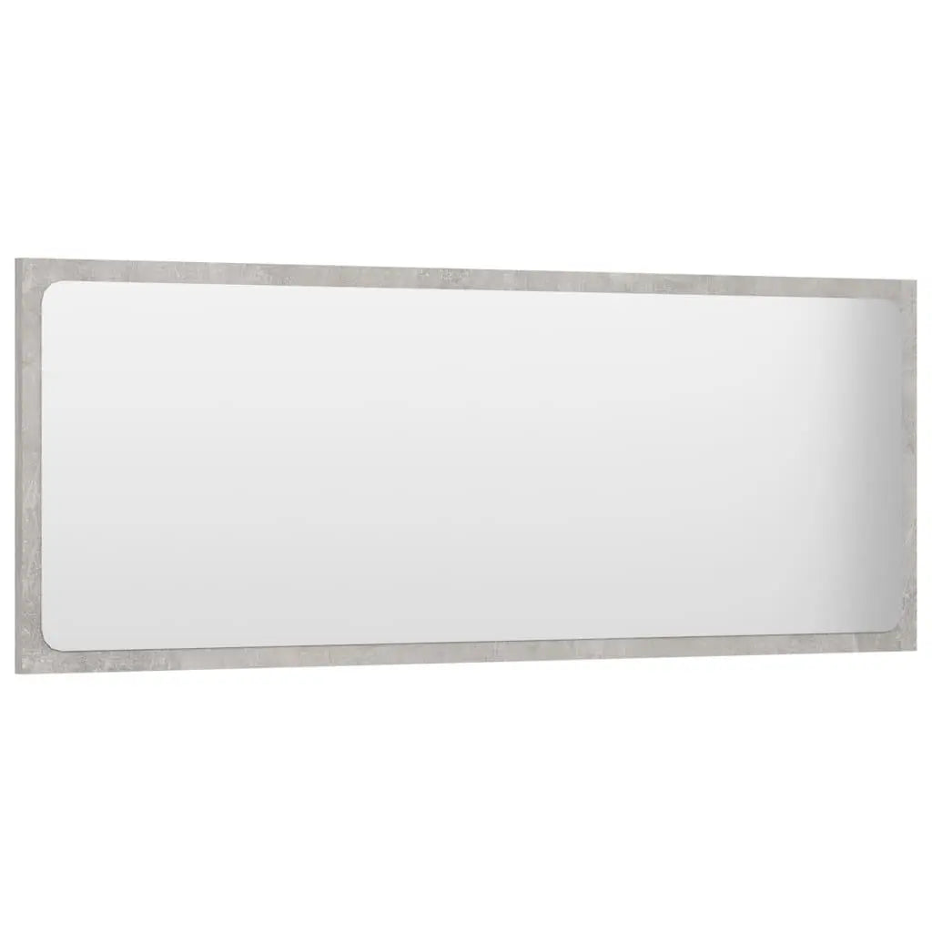Bathroom Mirror Concrete Gray 39.4"x0.6"x14.6" Engineered Wood at Set Shop and Smile