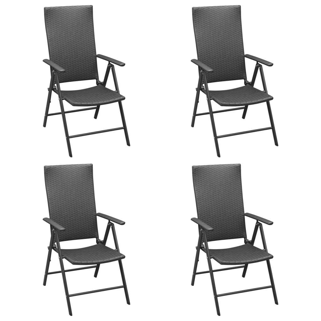 5 Piece Patio Dining Set Black at Set Shop and Smile