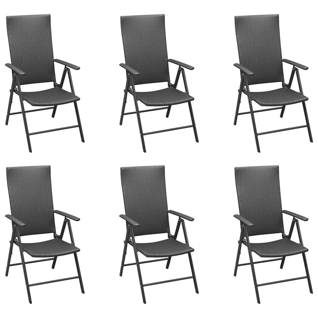 7 Piece Patio Dining Set Black at Set Shop and Smile