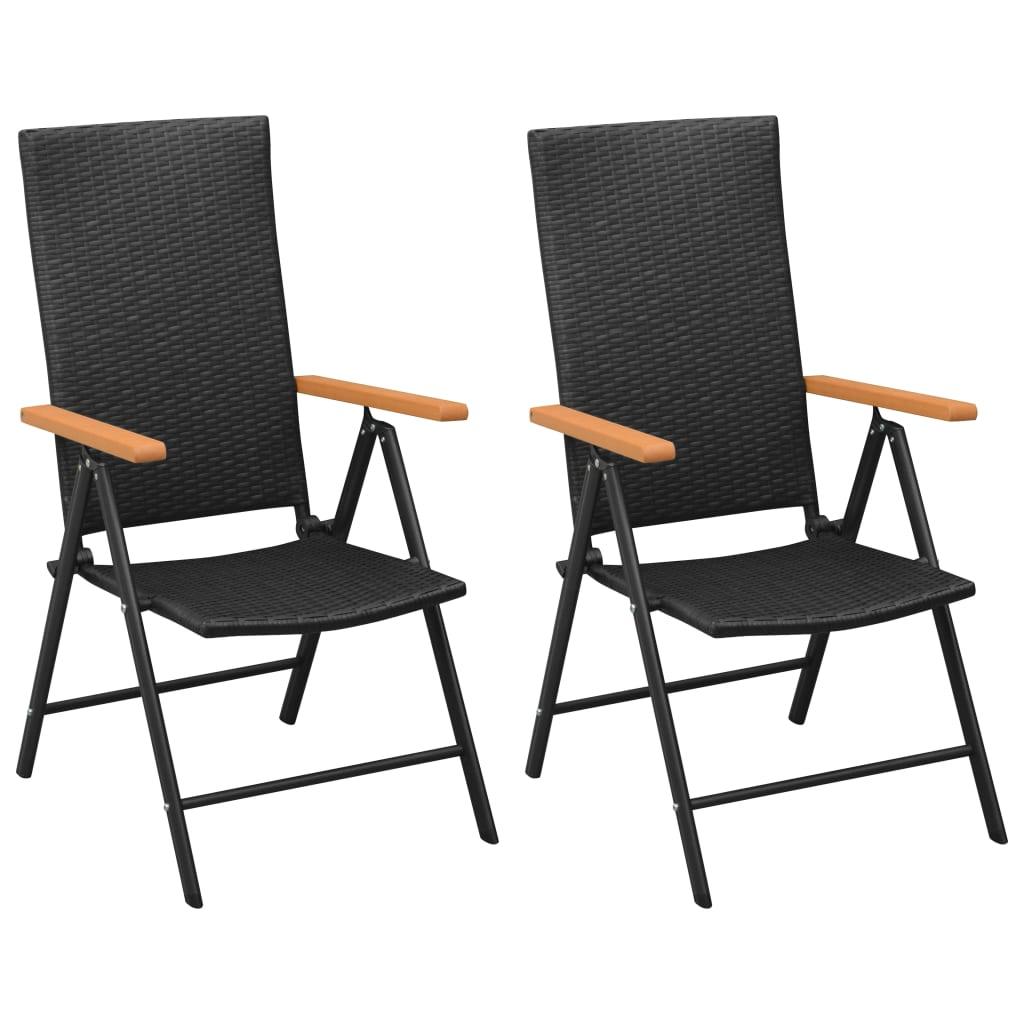 3 Piece Patio Dining Set Black and Brown at Set Shop and Smile