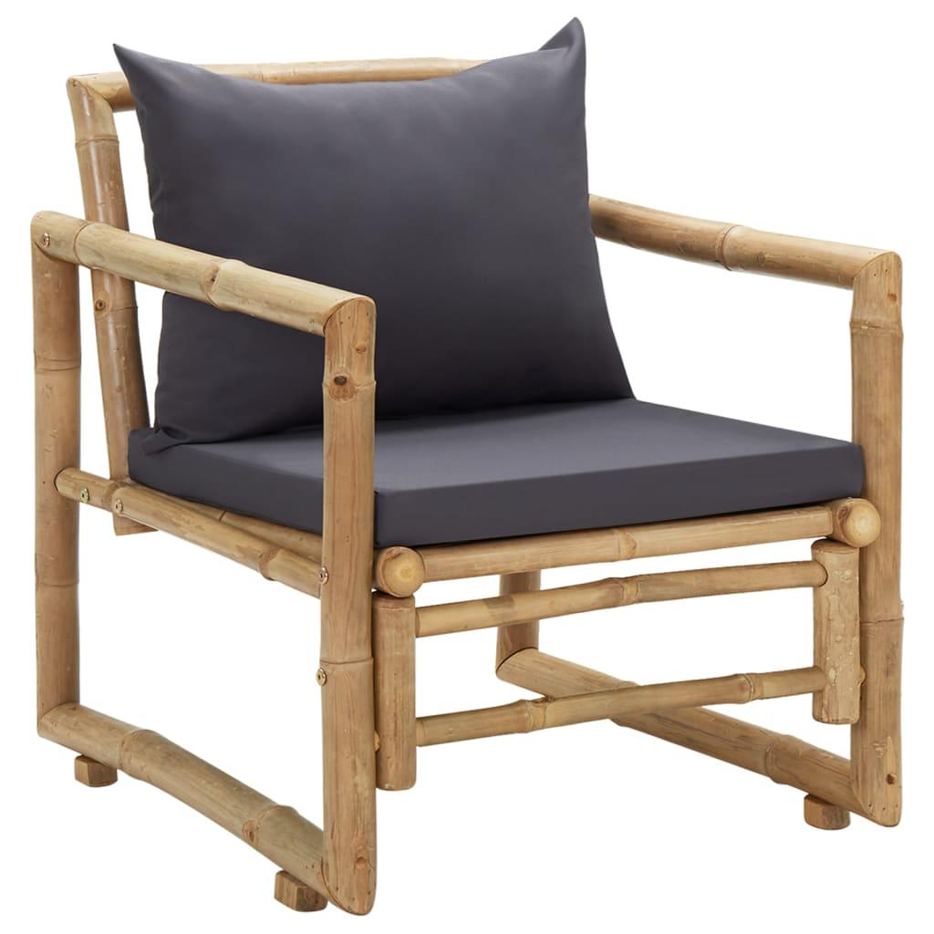 Patio Chairs with Cushions 2 pcs Bamboo at Set Shop and Smile