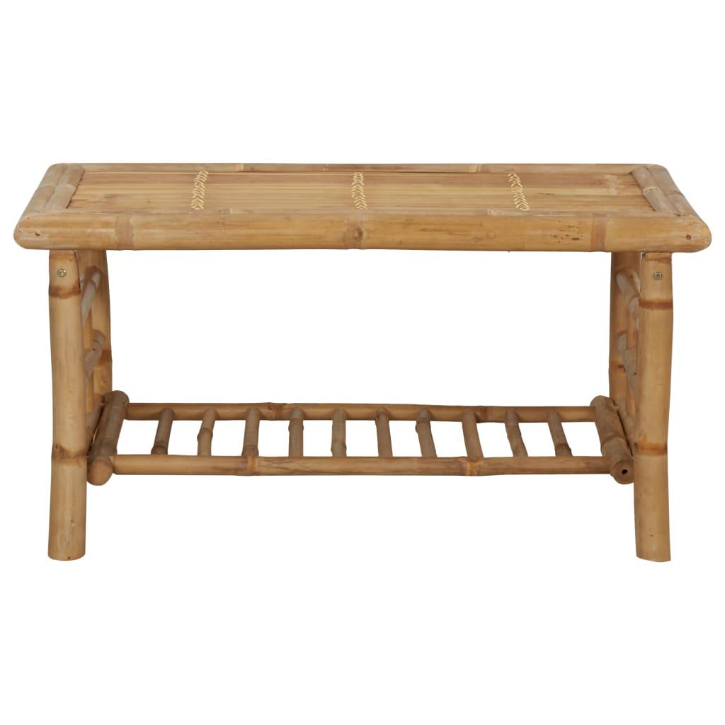 4 Piece Patio Lounge Set with Cushions Bamboo at Set Shop and Smile