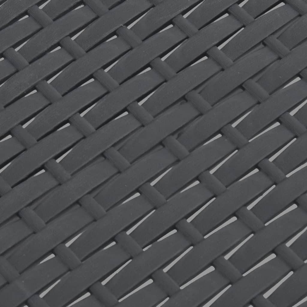 Patio Table Anthracite 22.8"x22.8"x16.1" PP Rattan at Set Shop and Smile