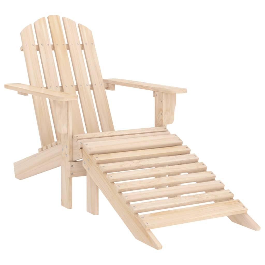Patio Adirondack Chair with Ottoman Solid Fir Wood at Set Shop and Smile