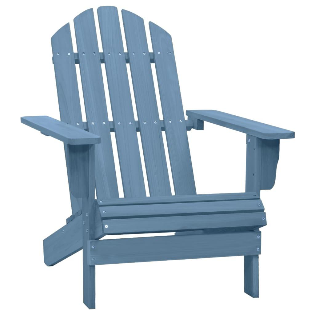 Patio Adirondack Chair Solid Fir Wood Blue at Set Shop and Smile