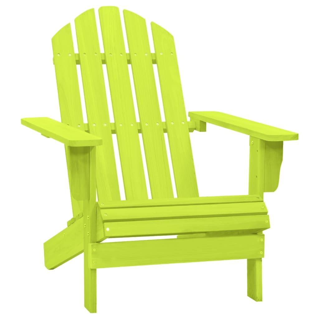Patio Adirondack Chair Solid Fir Wood Green at Set Shop and Smile