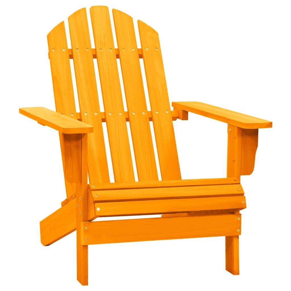 Patio Adirondack Chair Solid Fir Wood Orange at Set Shop and Smile