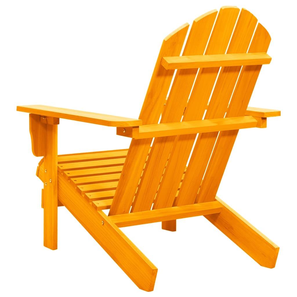 Patio Adirondack Chair Solid Fir Wood Orange at Set Shop and Smile