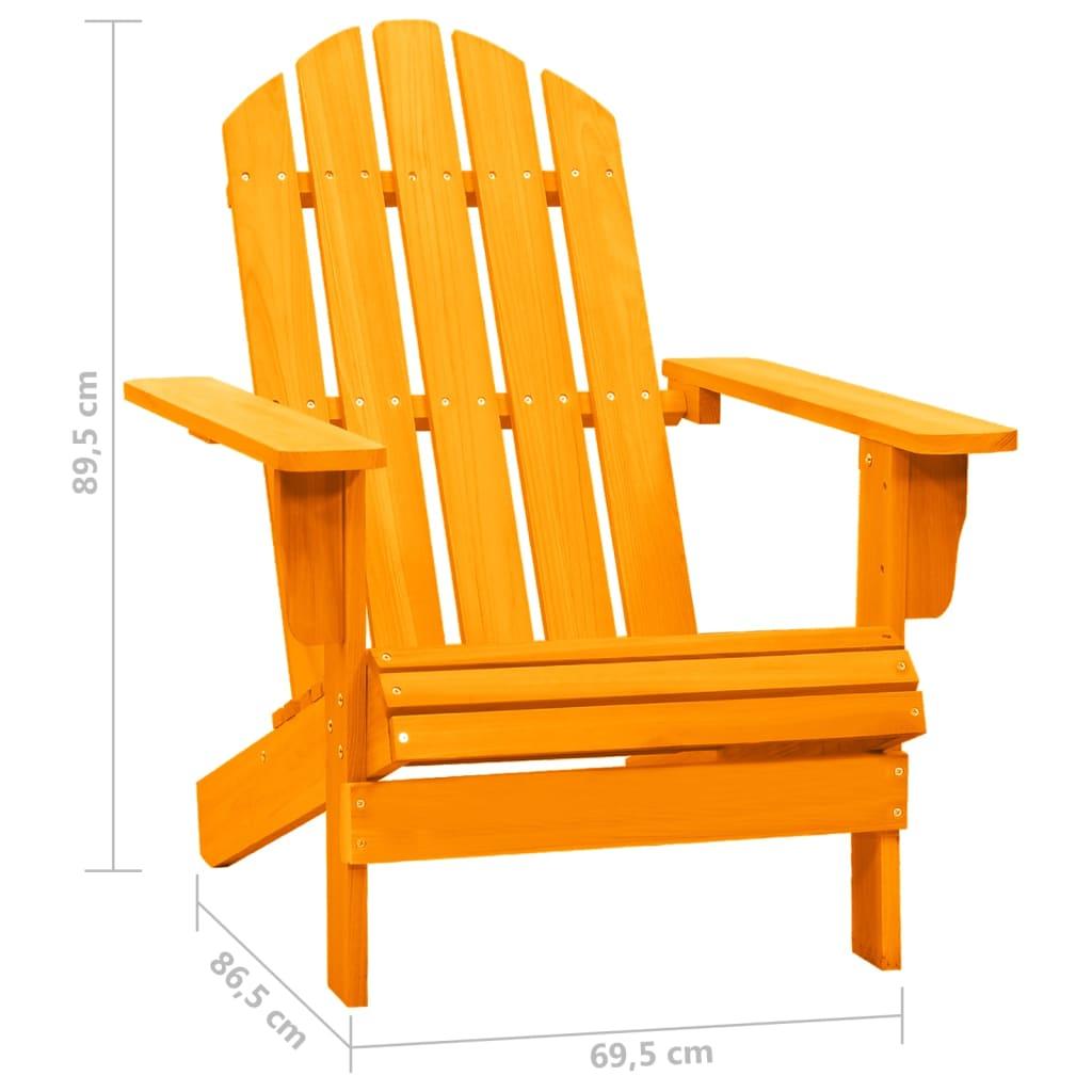 Patio Adirondack Chair Solid Fir Wood Orange at Set Shop and Smile
