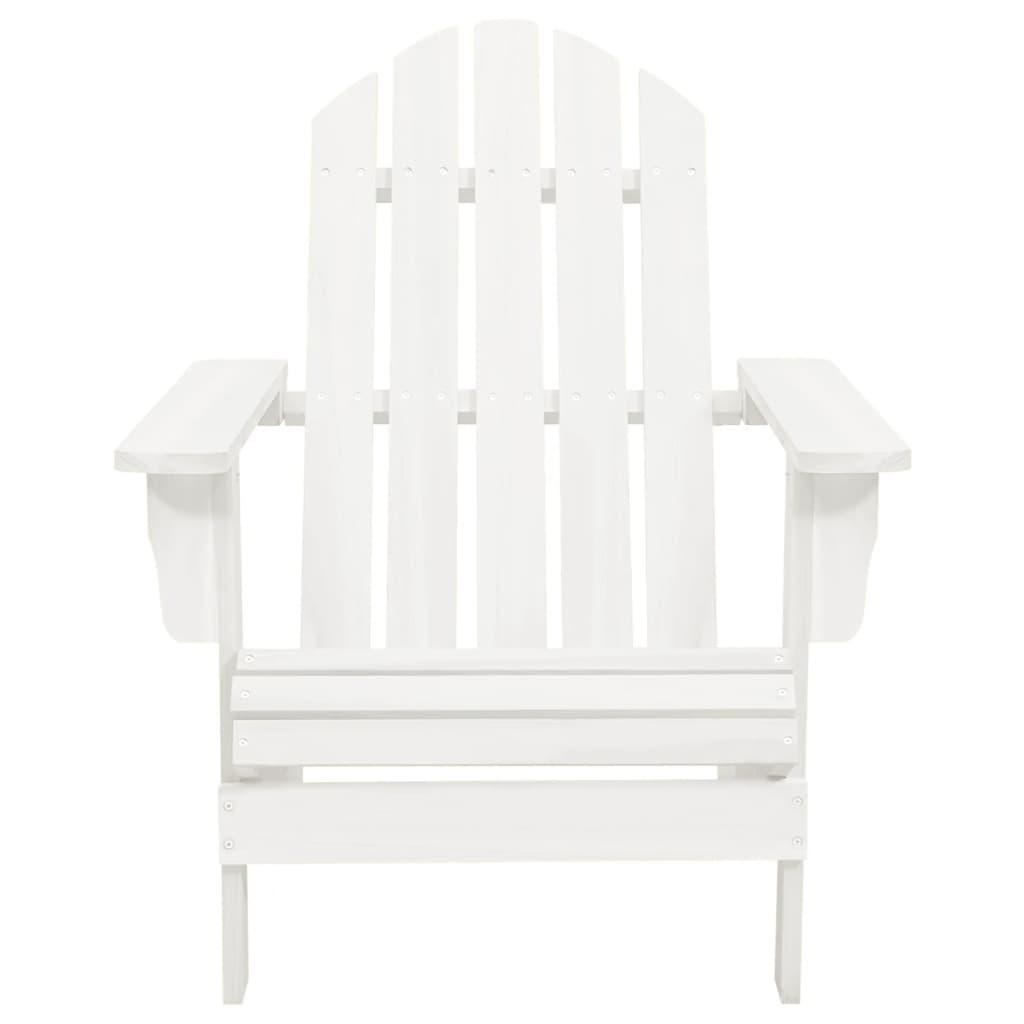 Patio Adirondack Chair with Table Solid Fir Wood White at Set Shop and Smile