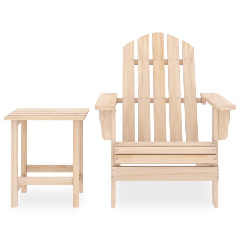 Patio Adirondack Chair with Table Solid Fir Wood at Set Shop and Smile
