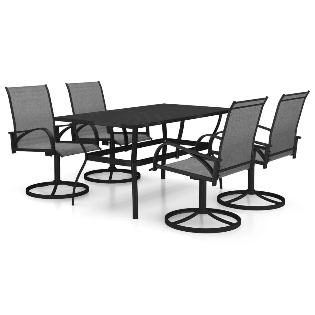 5 Piece Patio Dining Set Textilene and Steel at Set Shop and Smile