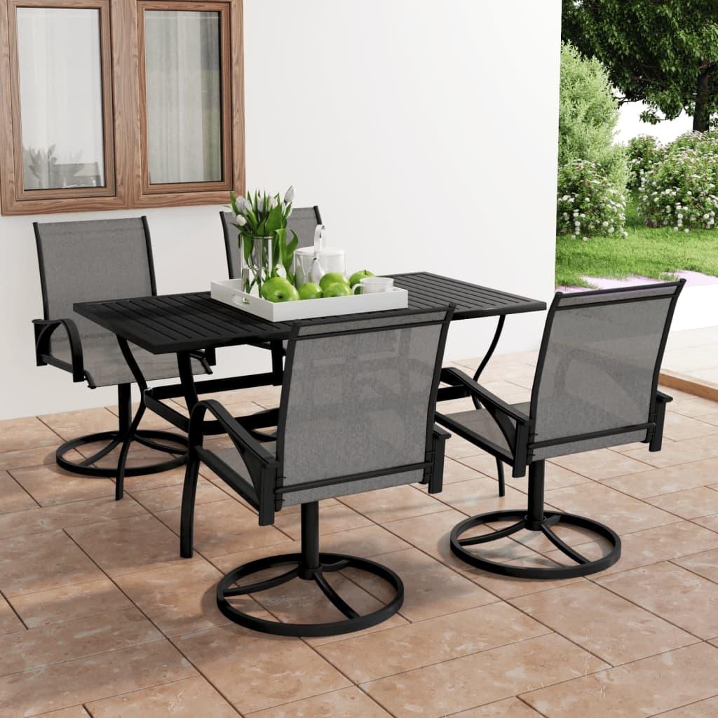 5 Piece Patio Dining Set Textilene and Steel at Set Shop and Smile
