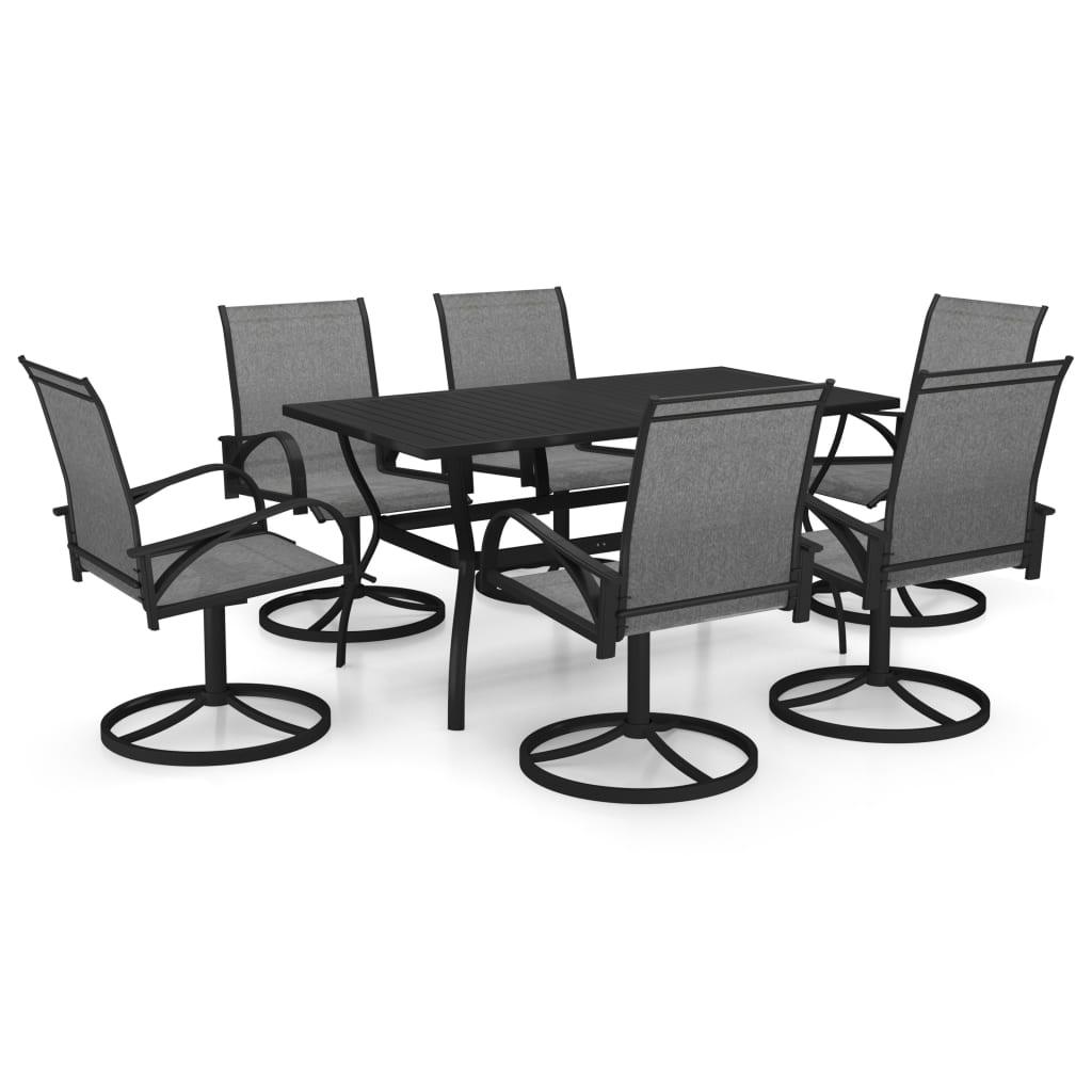 7 Piece Patio Dining Set Textilene and Steel at Set Shop and Smile