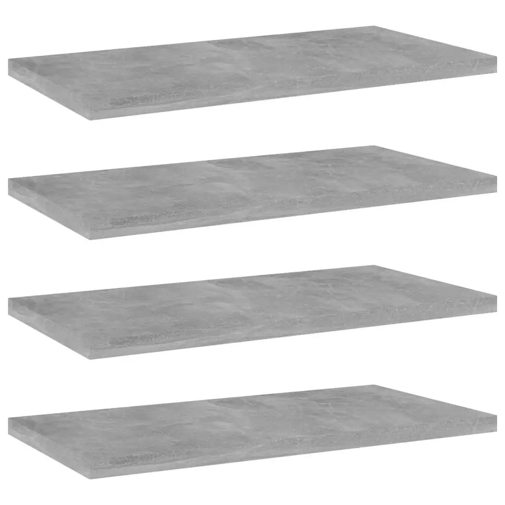 Bookshelf Boards 4 pcs Concrete Gray 15.7"x7.9"x0.6" Engineered Wood at Set Shop and Smile