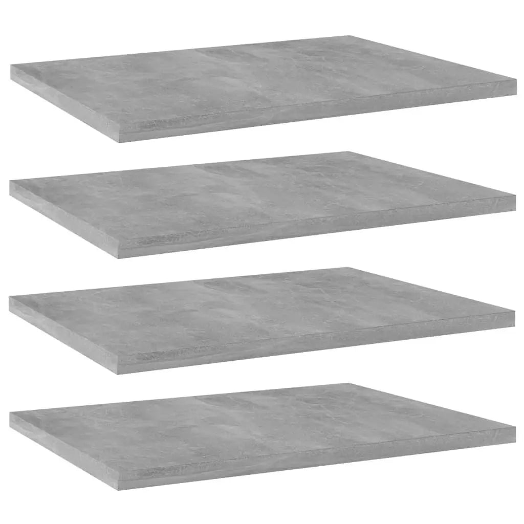 Bookshelf Boards 4 pcs Concrete Gray 15.7"x11.8"x0.6" Engineered Wood at Set Shop and Smile