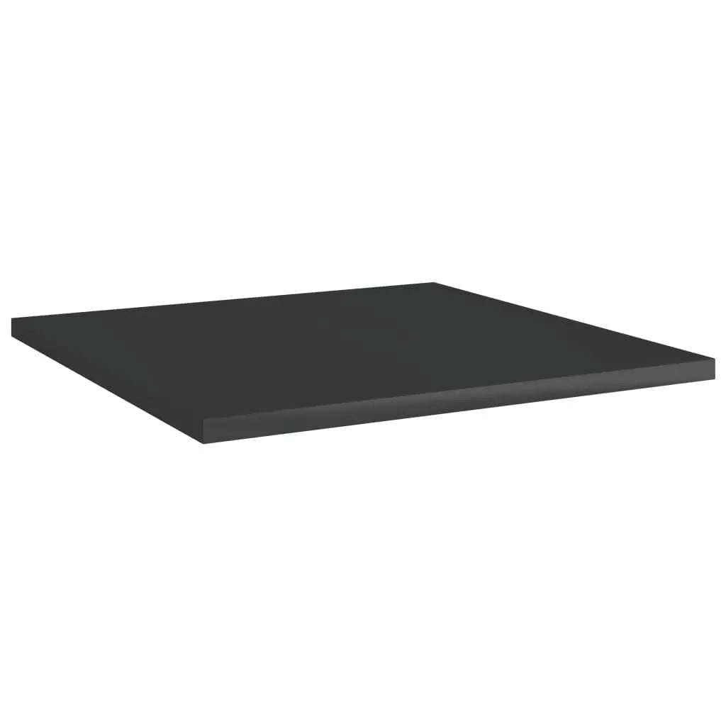 Bookshelf Boards 8 pcs High Gloss Black 15.7"x15.7"x0.6" Engineered Wood at Set Shop and Smile