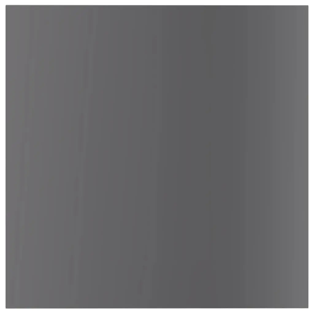 Bookshelf Boards 8 pcs High Gloss Gray 15.7"x15.7"x0.6" Engineered Wood at Set Shop and Smile