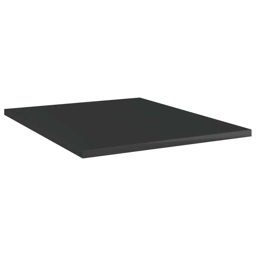 Bookshelf Boards 4 pcs High Gloss Black 15.7"x19.7"x0.6" Engineered Wood at Set Shop and Smile