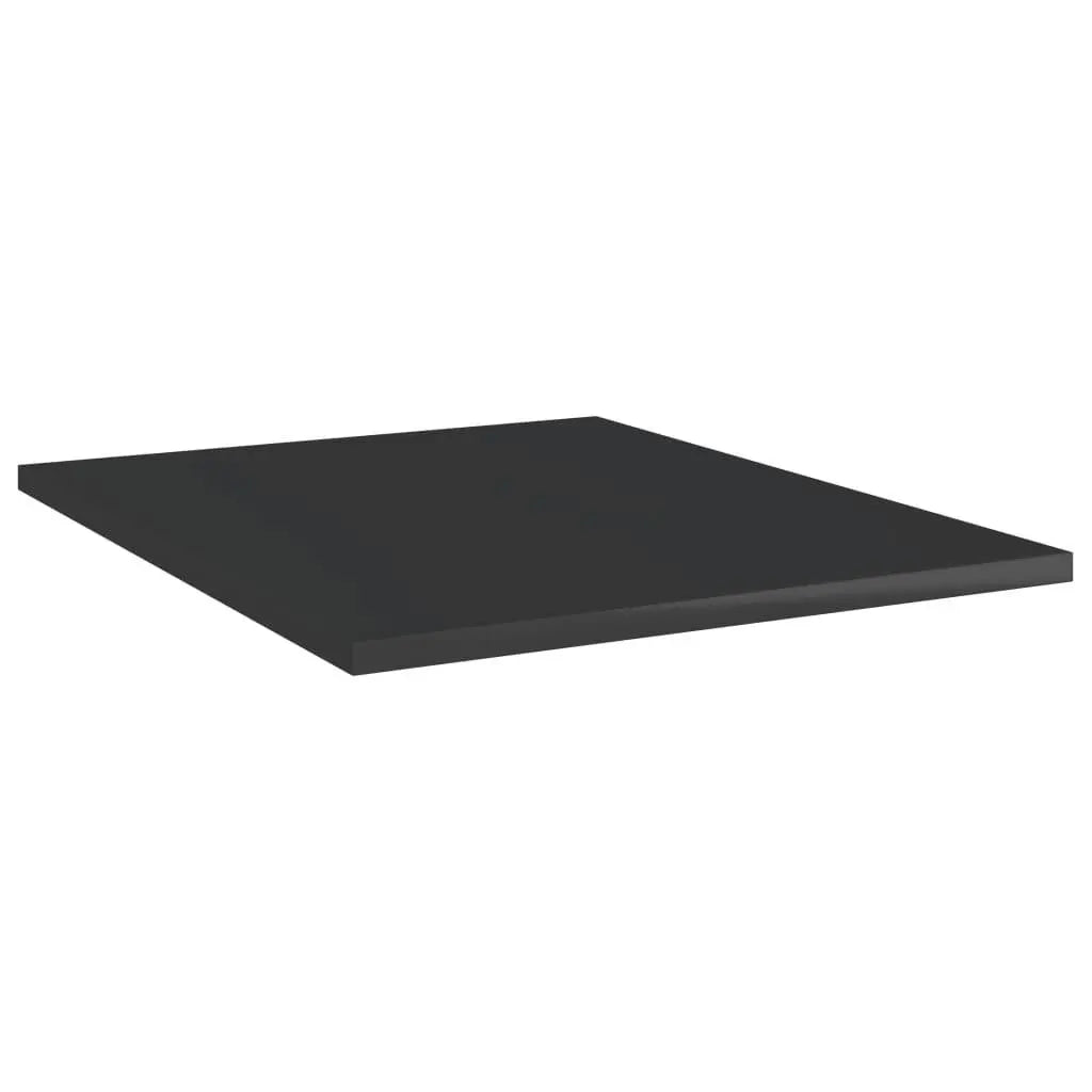 Bookshelf Boards 8 pcs High Gloss Black 15.7"x19.7"x0.6" Engineered Wood at Set Shop and Smile