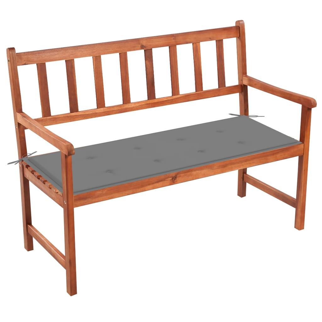 Patio Bench with Cushion 47.2" Solid Acacia Wood at Set Shop and Smile