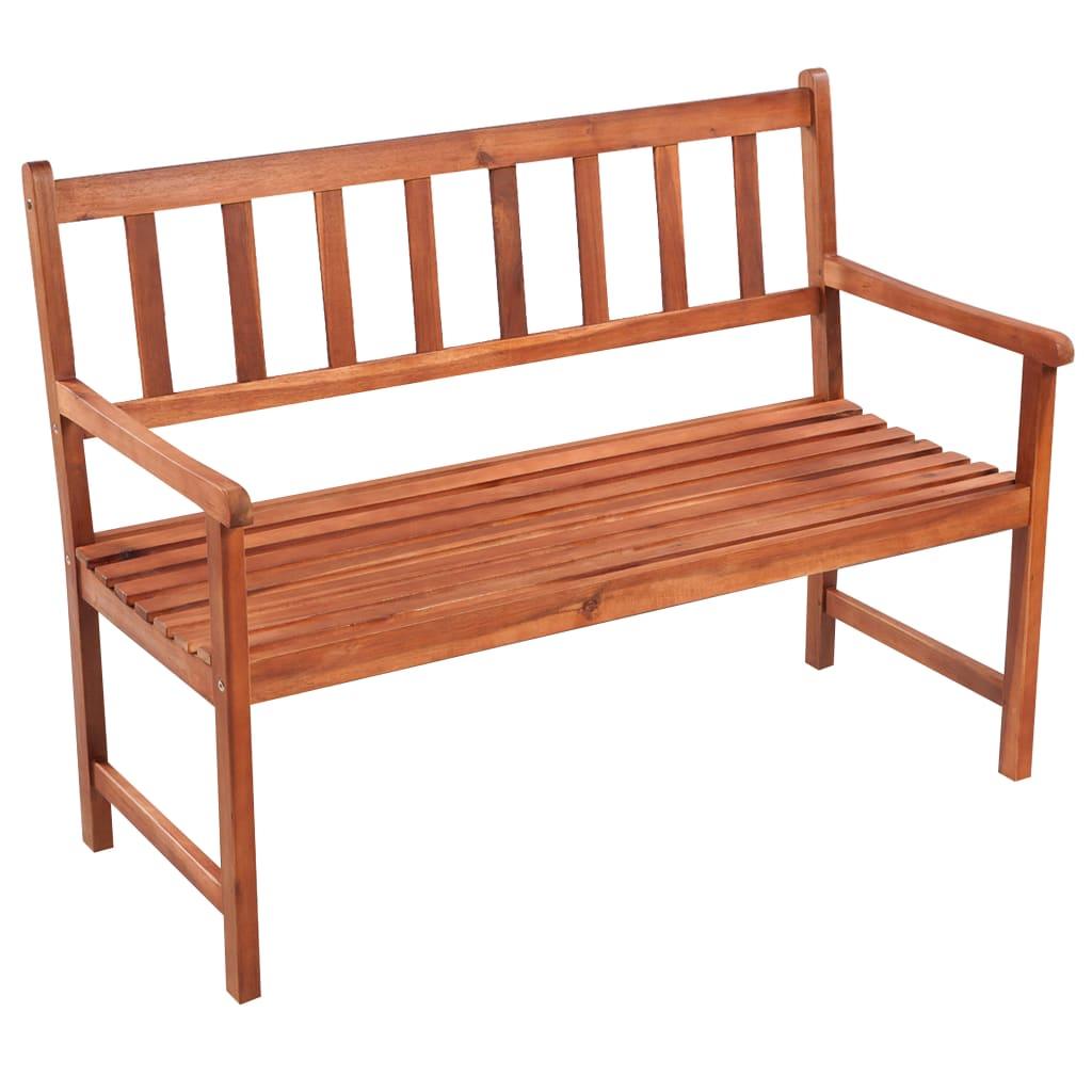 Patio Bench with Cushion 47.2" Solid Acacia Wood at Set Shop and Smile