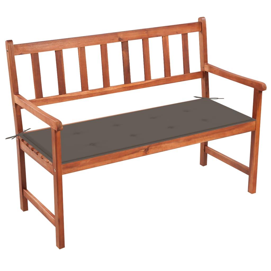 Patio Bench with Cushion 47.2" Solid Acacia Wood at Set Shop and Smile