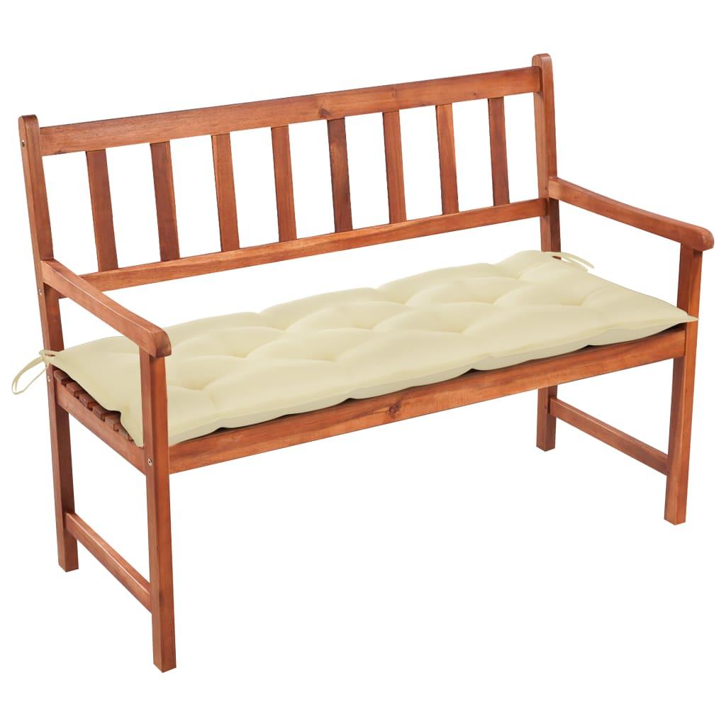 Patio Bench with Cushion 47.2" Solid Acacia Wood at Set Shop and Smile