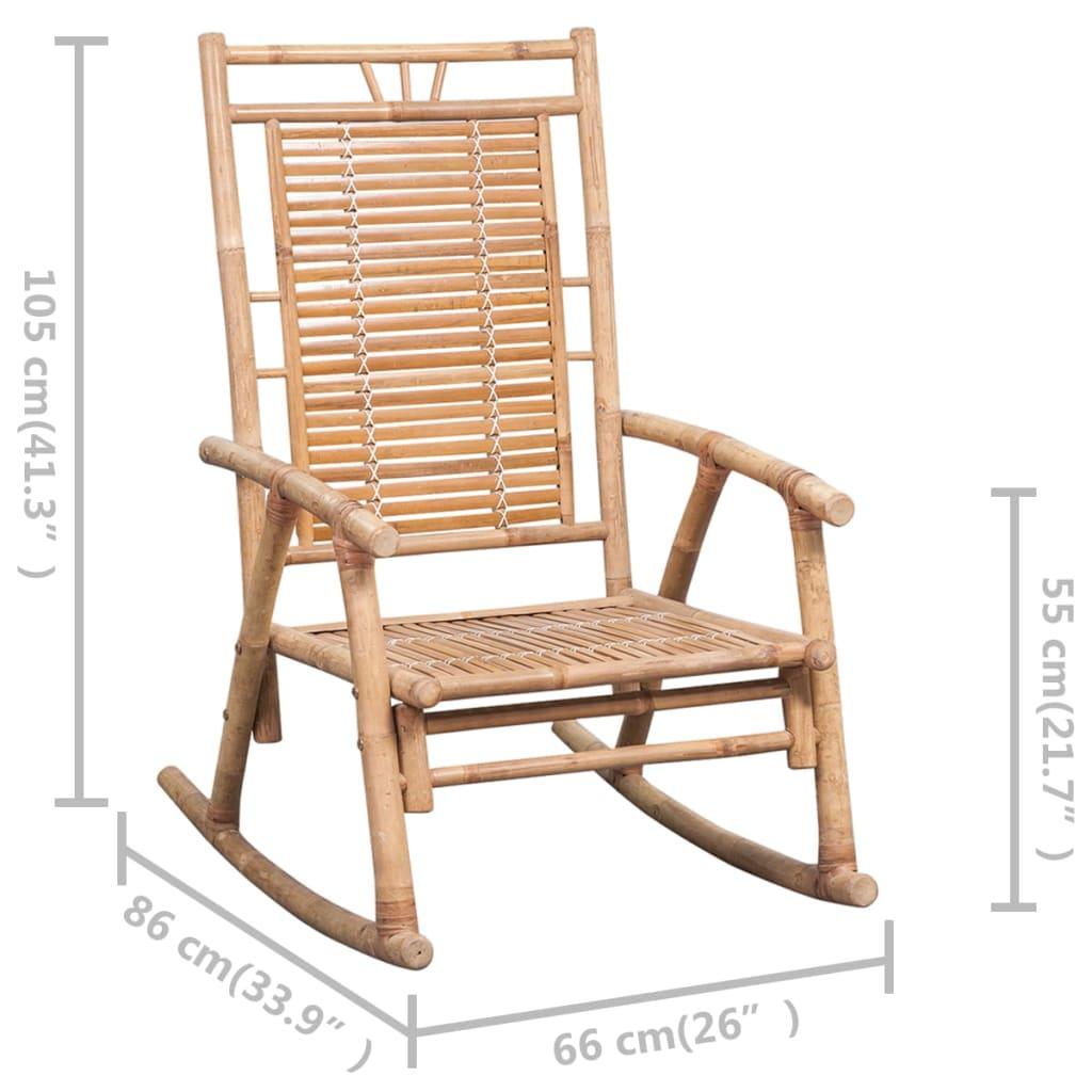 Rocking Chair with cushion Bamboo at Set Shop and Smile