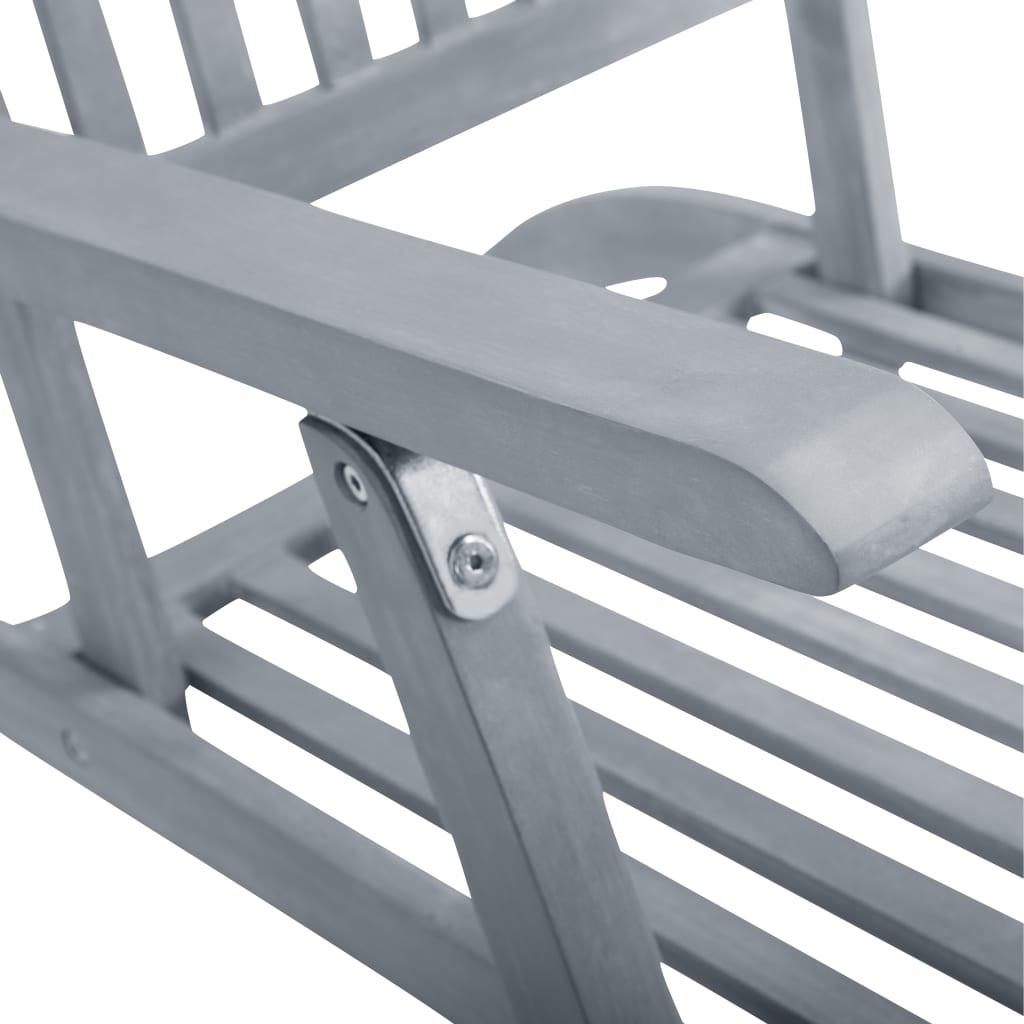 Patio Deck Chair with Footrest and Cushion Solid Acacia Wood at Set Shop and Smile