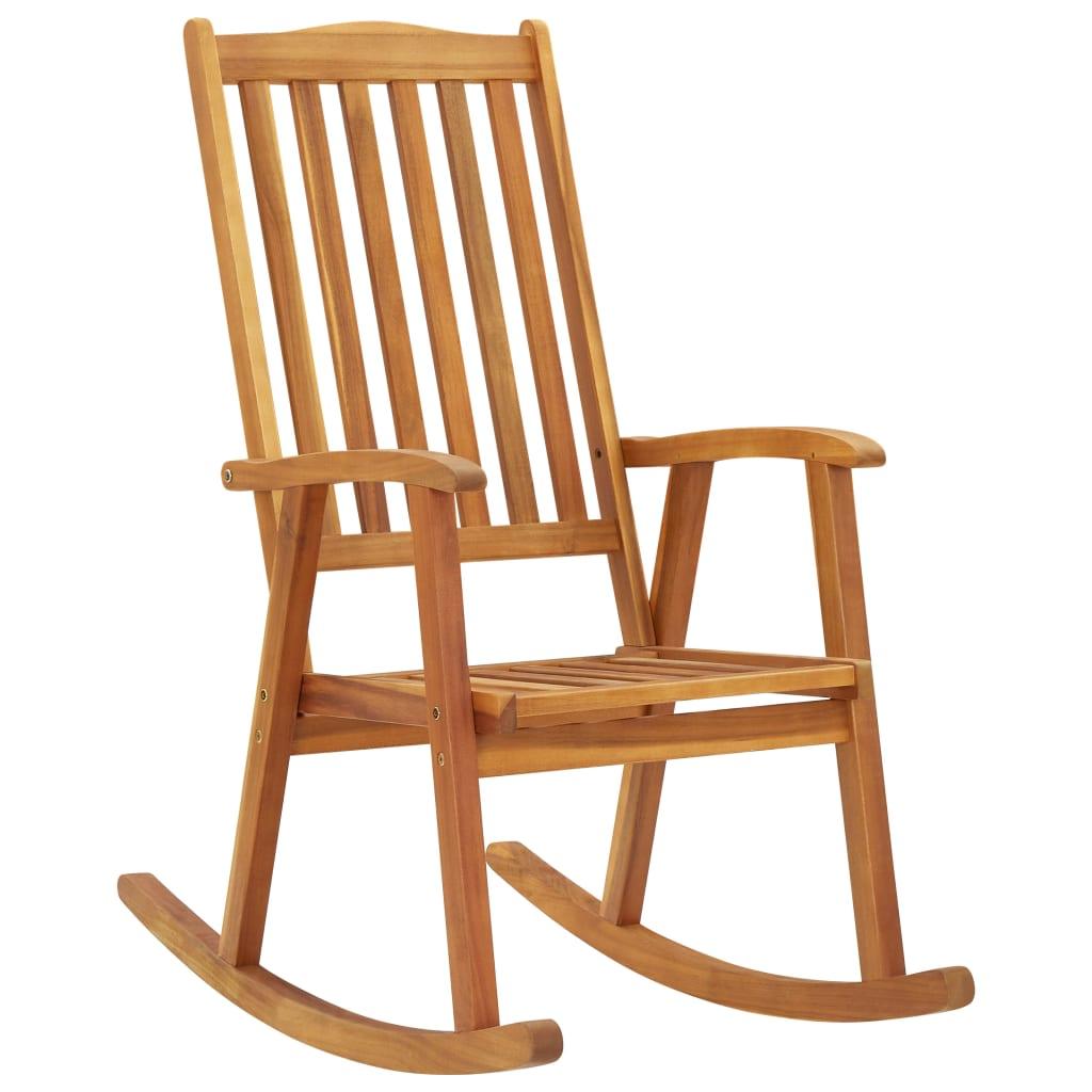 Rocking Chair with Cushions Solid Acacia Wood at Set Shop and Smile