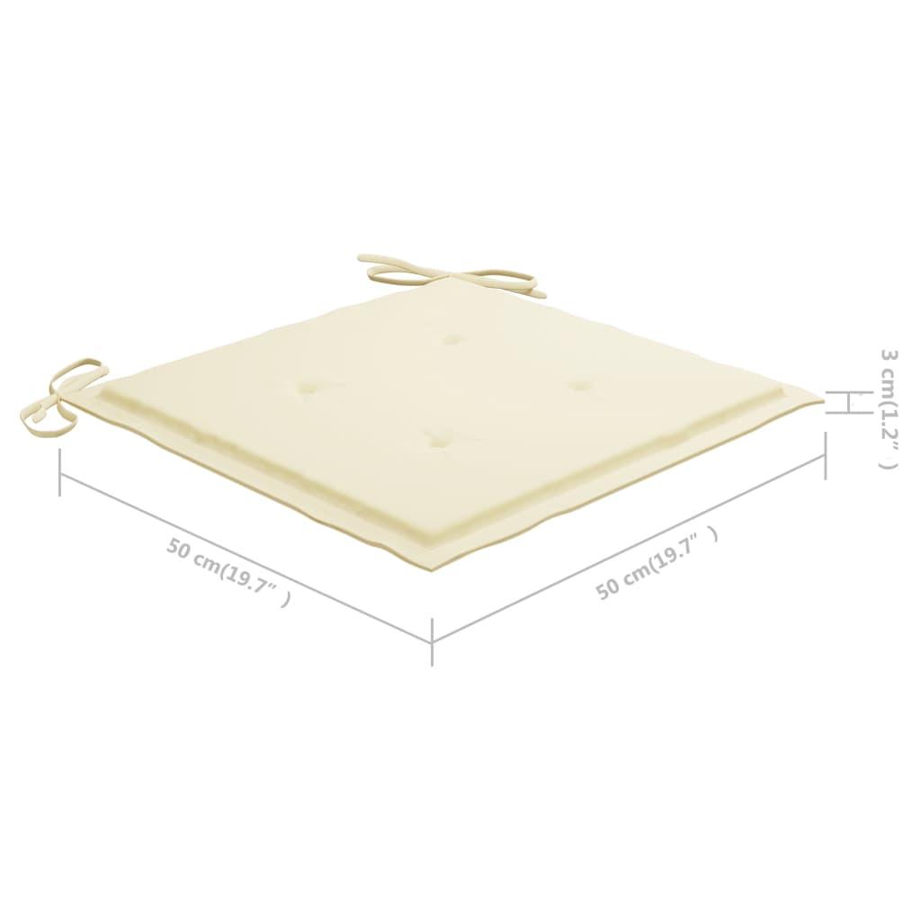 Patio Dining Chairs 3 pcs with Cushions Solid Acacia Wood at Set Shop and Smile