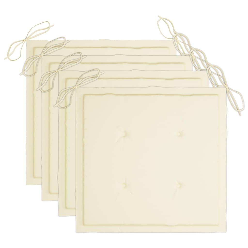 Patio Dining Chairs 3 pcs with Cushions Solid Acacia Wood at Set Shop and Smile