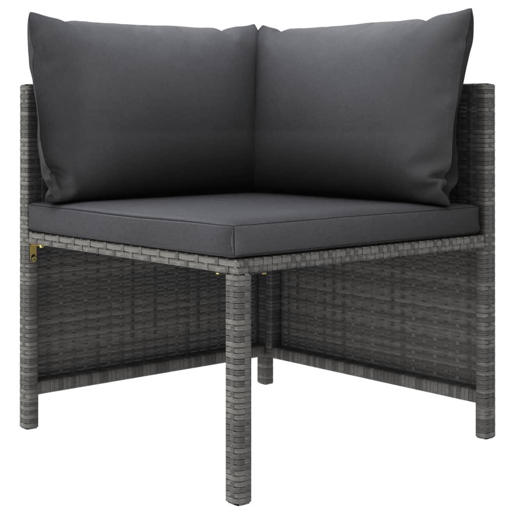 12 Piece Patio Lounge Set with Cushions Poly Rattan Gray at Set Shop and Smile