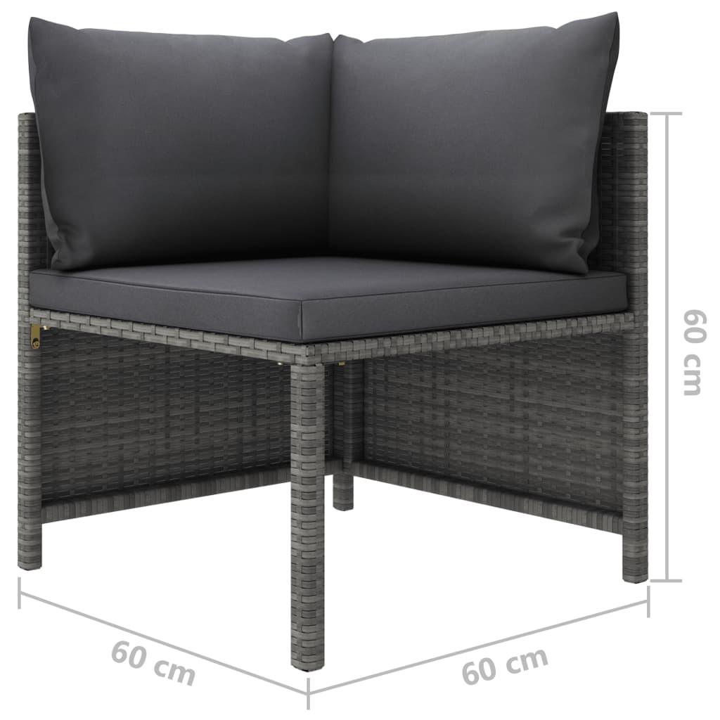 12 Piece Patio Lounge Set with Cushions Poly Rattan Gray at Set Shop and Smile