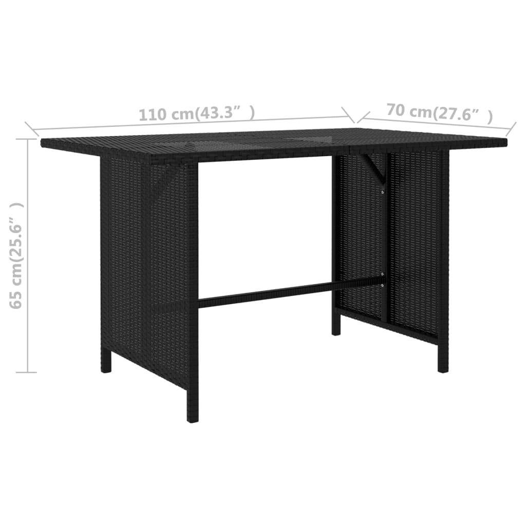 10 Piece Patio Lounge Set with Cushions Poly Rattan Black at Set Shop and Smile