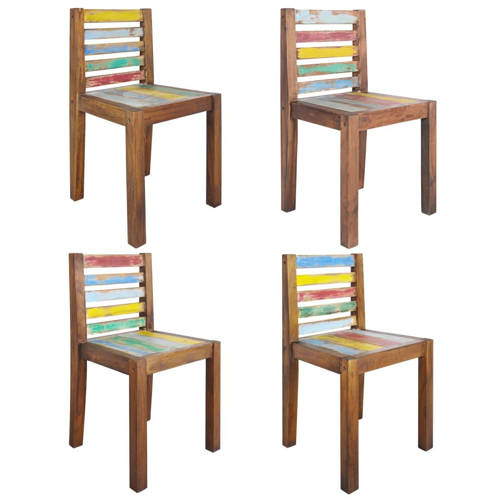 Dining Chairs 4 pcs Solid Reclaimed Wood at Set Shop and Smile