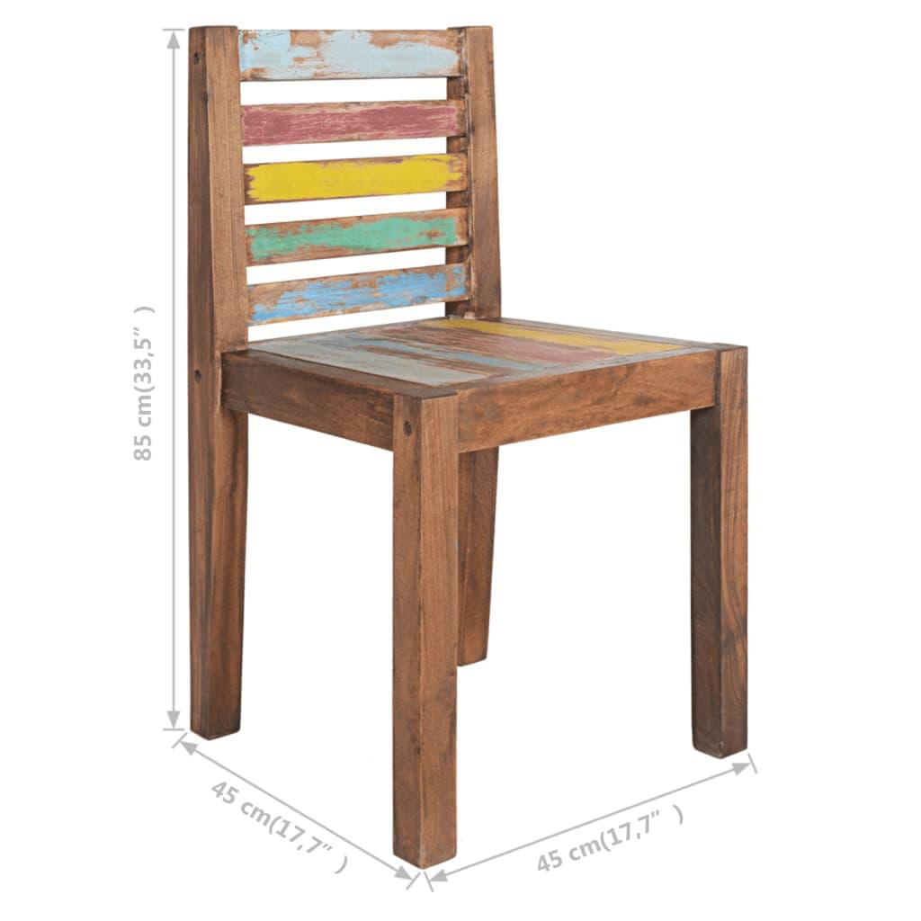 Dining Chairs 4 pcs Solid Reclaimed Wood at Set Shop and Smile