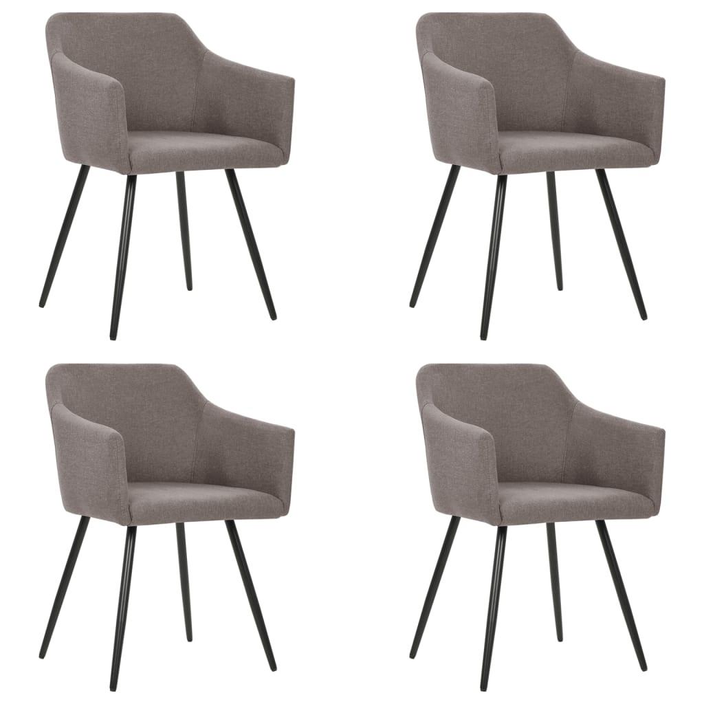 Dining Chairs 4 pcs Taupe Fabric at Set Shop and Smile