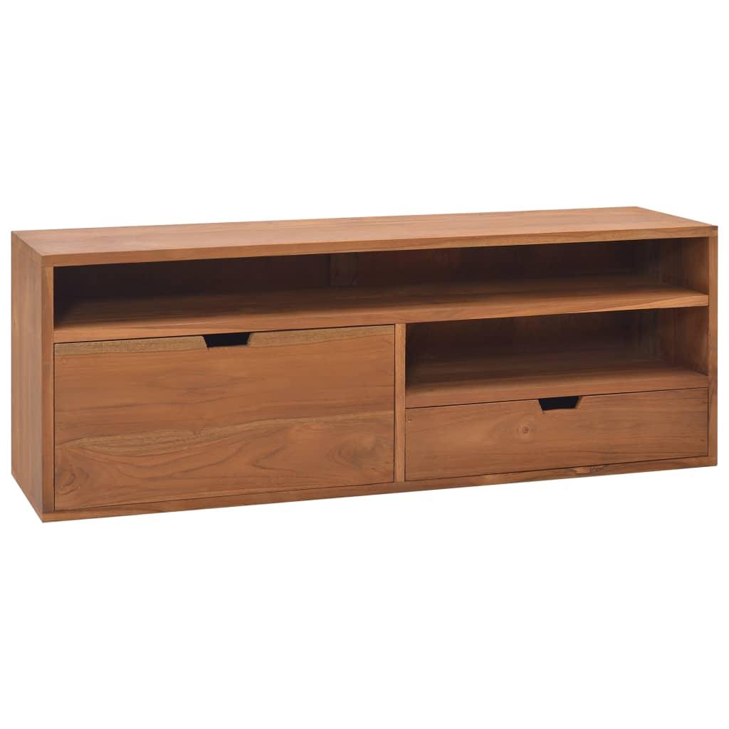 TV Cabinet 43.3"x11.8"x15.7" Solid Teak Wood at Set Shop and Smile