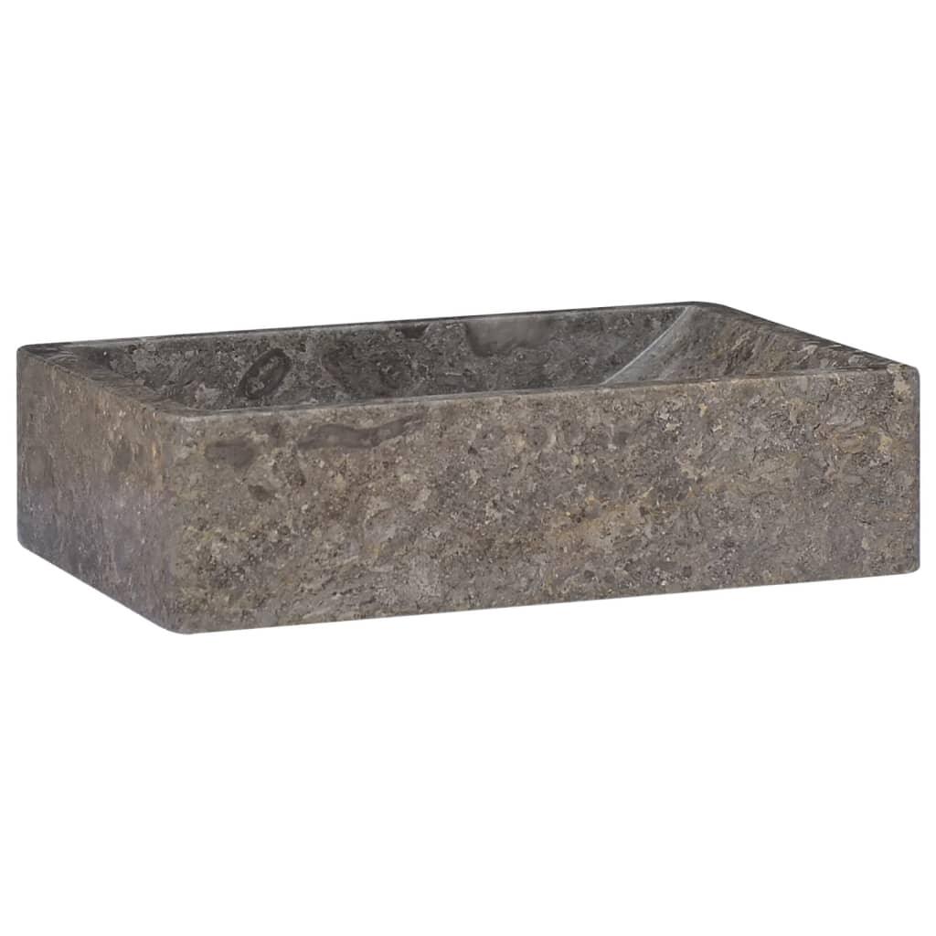 Sink Gray 17.7"x11.8"x4.7" Marble at Set Shop and Smile