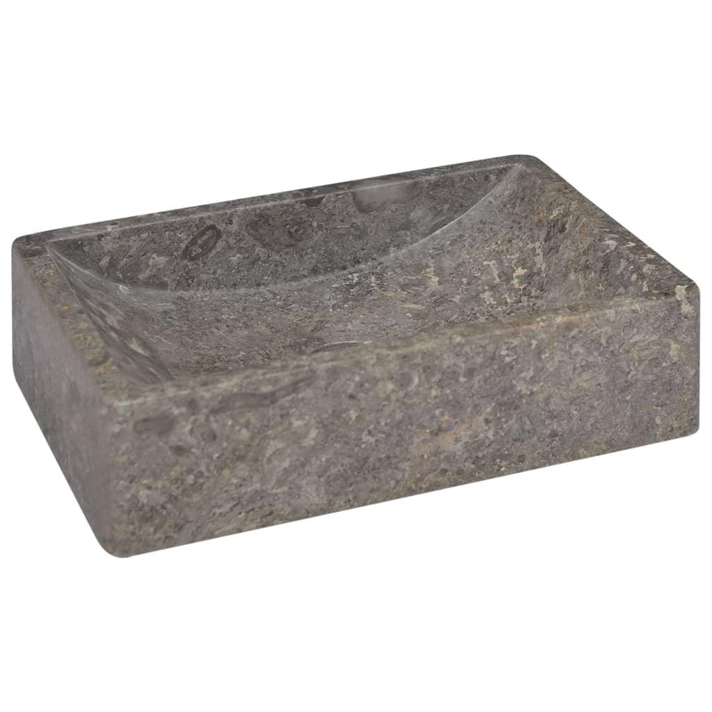 Sink Gray 17.7"x11.8"x4.7" Marble at Set Shop and Smile