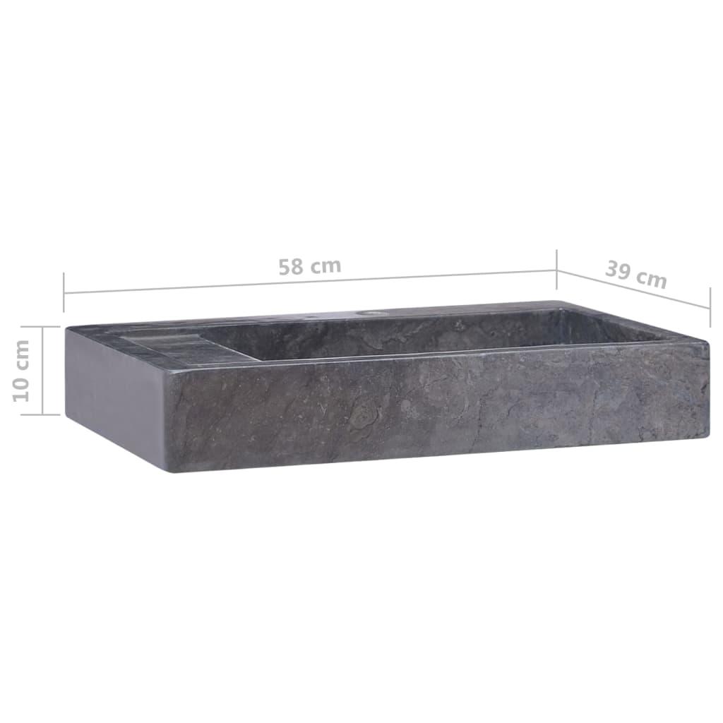 Sink Black 22.8"x15.4"x3.9" Marble at Set Shop and Smile