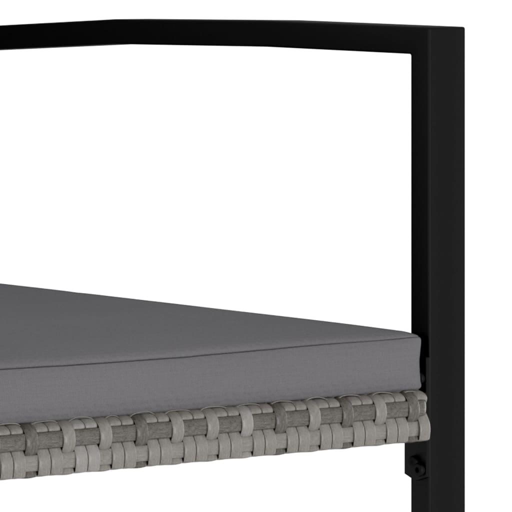 5 Piece Patio Dining Set Poly Rattan Gray at Set Shop and Smile