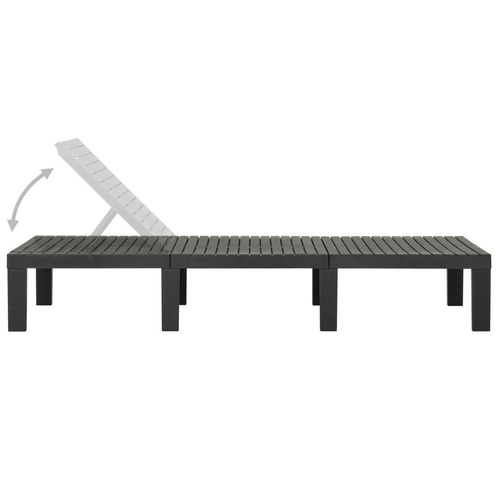 Sun Lounger Plastic Anthracite at Set Shop and Smile
